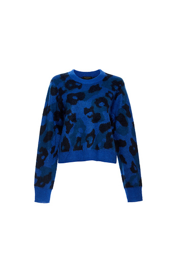 Rag & Bone Leopard Printed Crew Neck Sweater Slide 1