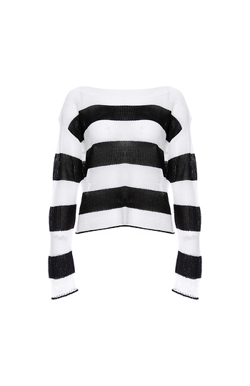 Rag & Bone Boat Neck Striped Sweater Slide 1