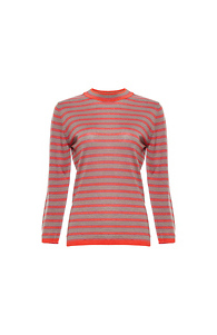 Marni Crew Neck Striped Knit Top Slide 1