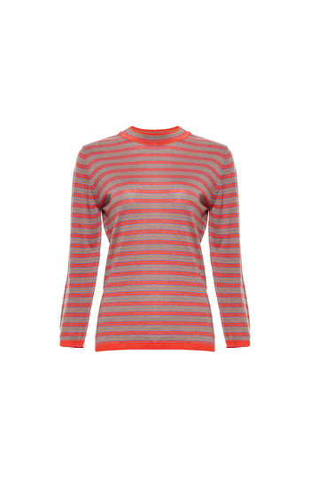 Marni Crew Neck Striped Knit Top Slide 1