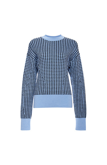 Marni Crew Neck Houndstooth Sweater Slide 1