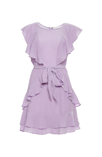 Flutter Sleeve Ruffled Dress Slide 1