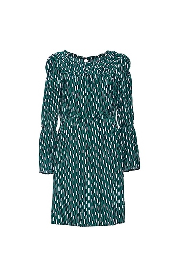 Maje Long Sleeve Printed Dress Slide 1