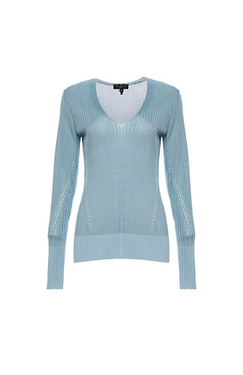 Rag & Bone V-Neck Long Sleeve Knit Top Slide 1