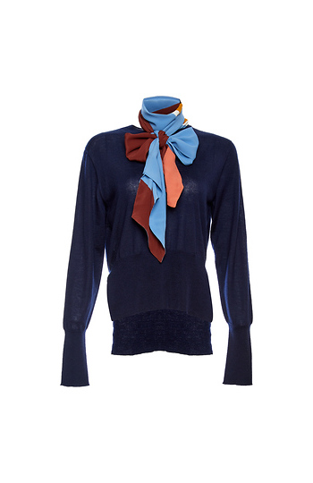 Marni Printed Scarf Cashmere Sweater Slide 1
