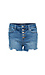 Just USA High Rise Button Fly Shorts with Frayed Hem Thumb 1
