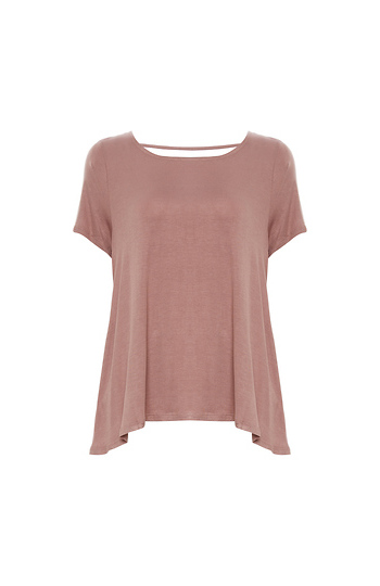 Gathered Back Short Sleeve Top Slide 1