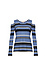 Red Haute Exposed Shoulder Stripe Long Sleeve Thumb 1