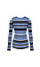 Red Haute Exposed Shoulder Stripe Long Sleeve Thumb 2