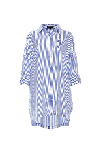 Button Up Oversized Shirt Tunic Slide 1