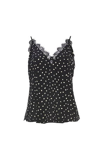 Lace Insert Printed Camisole Slide 1