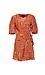 Short Sleeve Printed Wrap Dress Thumb 1