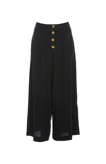 Buttoned Front Wide Leg Culotte Slide 1