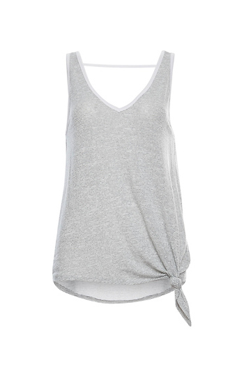 Front Knot V-Neck Tank Slide 1