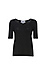 2/3 Sleeve Scoop Neck Ribbed Top Thumb 1