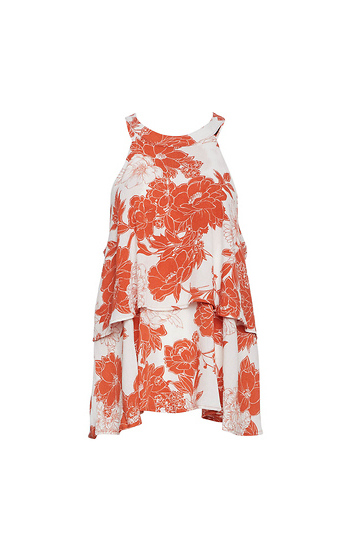 Halter Ruffled Sleeveless Top Slide 1