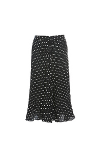 Polka Dot Button Down Midi Skirt Slide 1