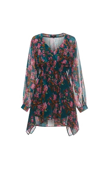 Long Sleeve Smocked Dress Slide 1