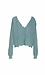 Cropped Distressed V-Neck Sweater Thumb 2