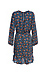 Long Sleeve Print Dress with Ruffle Hem Thumb 2