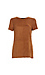Faux Suede Tee with Side Slits Thumb 1