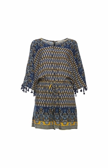 V-Neck Printed Romper Slide 1