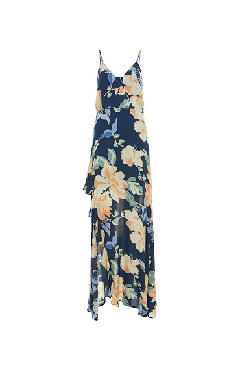 Floral Surplice Sleeveless Dress Slide 1