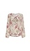 Neck Tie Long Sleeve Printed Top Thumb 1