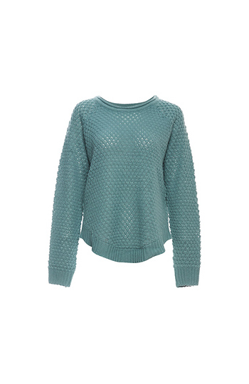 Long Sleeve Textured Sweater Slide 1