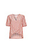 BCBGeneration Pleat Front Short Sleeve Striped Top Thumb 1