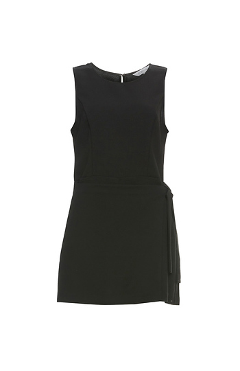 BCBGeneration Front Overlap Sleeveless Woven Romper Slide 1