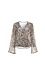 Surplice Flare Sleeves Printed Top Thumb 1