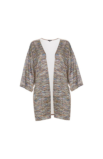 Mixed Media Multicolor Kimono Slide 1