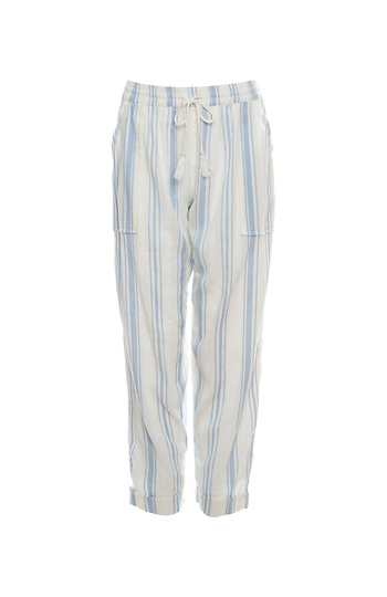 Striped Drawstring Gauze Pants Slide 1