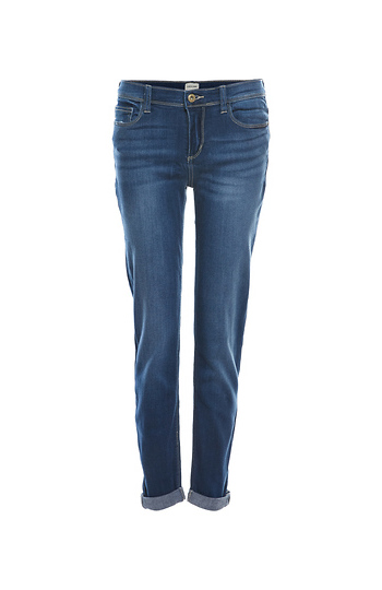 Mid Rise Rolled Hem Boyfriend Jeans Slide 1