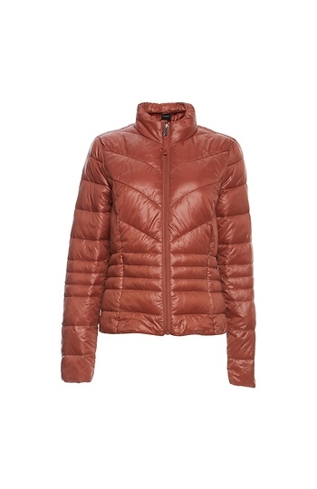 Quilted High Neck Zip Up Light Down Jacket Slide 1