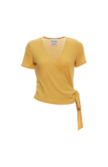 Sadie & Sage Knit Wrap Top Slide 1