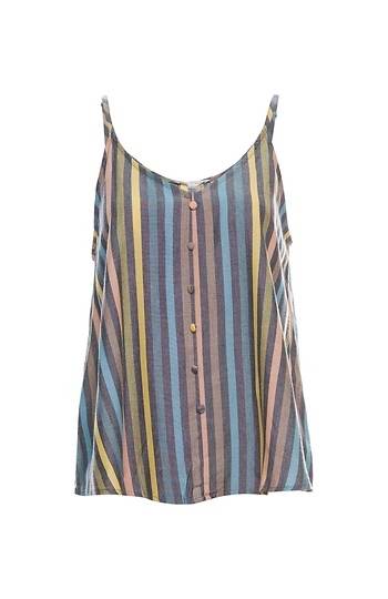 Candy Striped V-Neck Tank Slide 1