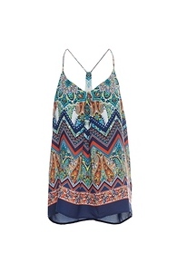 Renee C. V-Neck Tent Printed Tank Slide 1