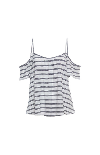 BB Dakota Striped Cross Back Top Slide 1
