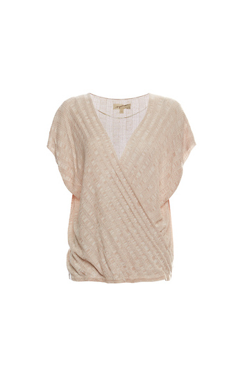 Mystree Surplice Short Sleeve Knit Top Slide 1