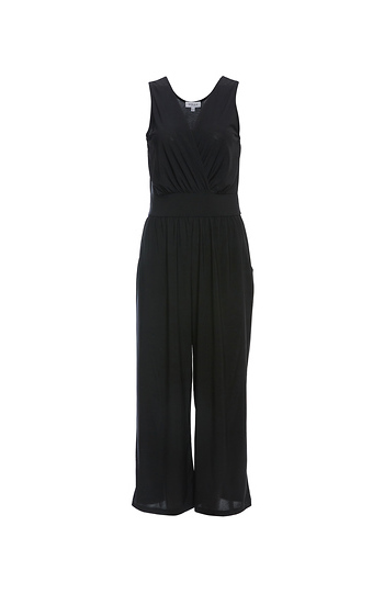 Elsa Cropped Surplice Sleeveless Jumpsuit Slide 1