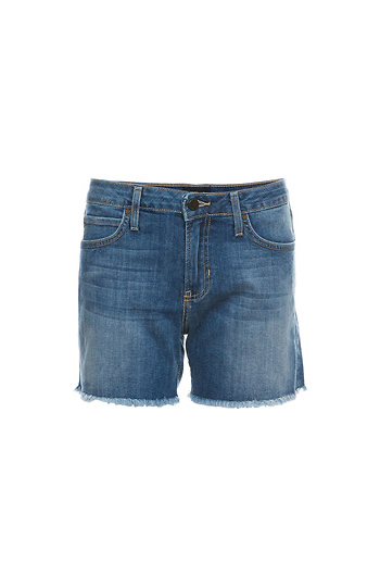 Just Black High Rise Frayed Hem Shorts Slide 1