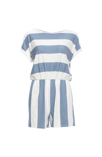 Nautical Stripe Comfy Romper Slide 1