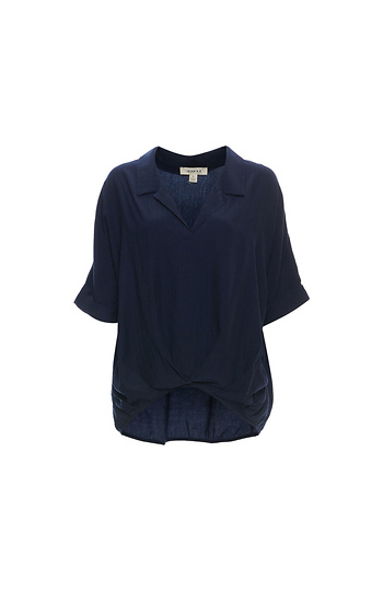 V-Neck Front Pleat Top Slide 1