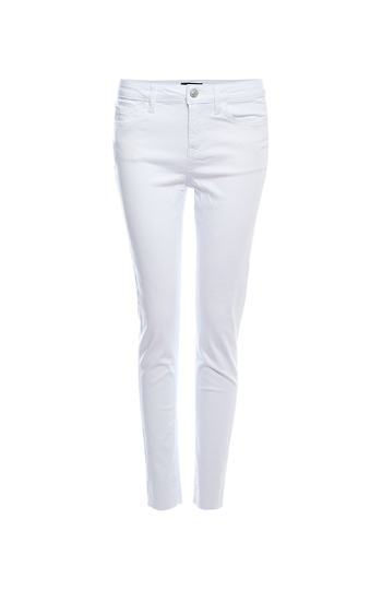 Mid Rise Raw Hem Crop Slide 1