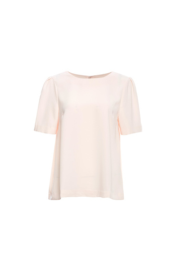 Button Back Short Sleeve Top Slide 1