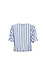 Striped Crossover Front Short Sleeve Blouse Thumb 2