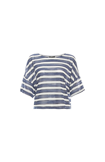 Featherweight Striped Relaxed Tee Slide 1