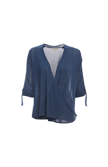 Mystree Surplice 3/4 Sleeve Top Slide 1